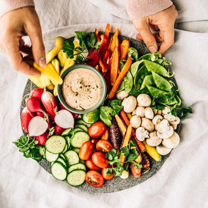 PLATEAU DE CRUDITÉS +TREMPETTE | VÉGÉTARIEN (OPTION VEGAN) | 6 PERSONNES